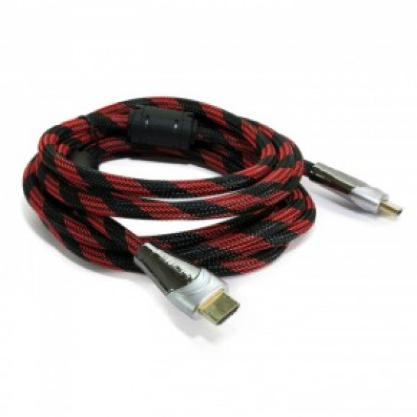 Extradigital HDMI to HDMI, 3m, v1.4b, 30 AWG, Gold, Nylon, 2xFerrites